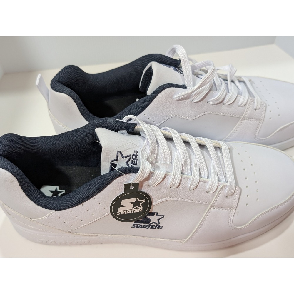 Starter Mens Low Top Sneakers 4100010/W1 White Navy Athletic Shoes Size 13